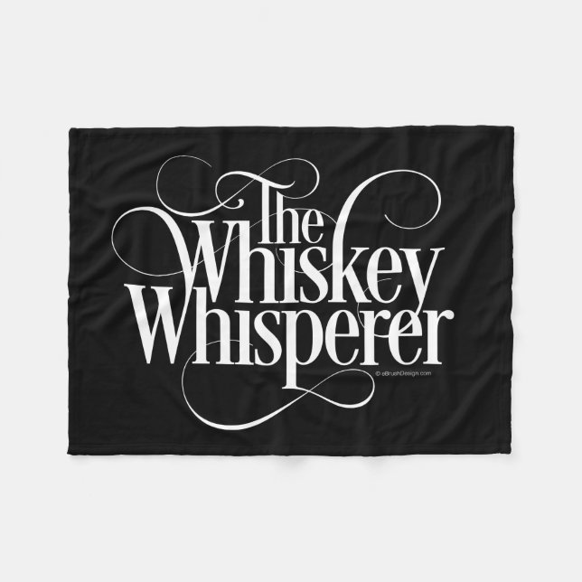 Couverture Polaire Chuchoteur de Whisky (Devant (Horizontal))