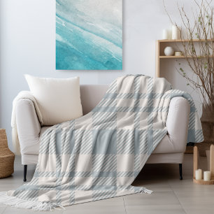 Couverture Polaire Chute Côtière Cosy Océan Bleu Plaid