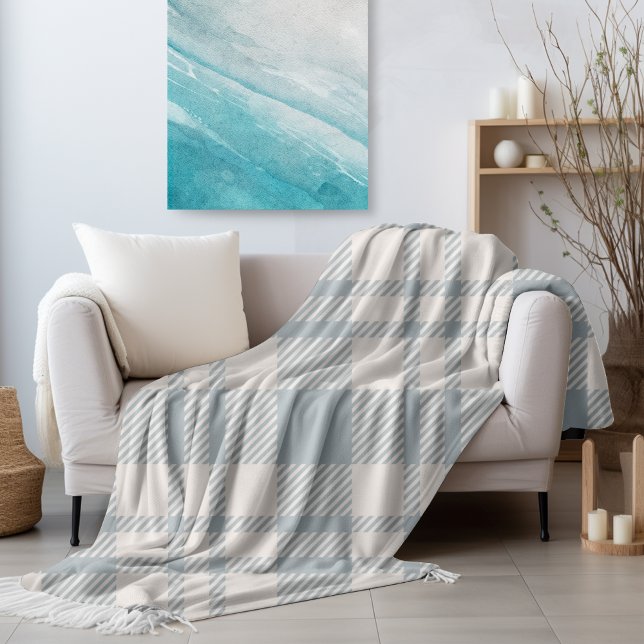 Couverture Polaire Chute Côtière Cosy Océan Bleu Plaid (Créateur téléchargé)