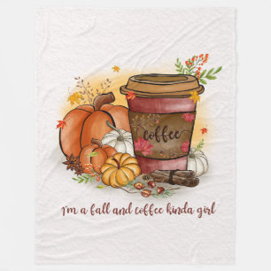 Couverture Polaire Chute et café fille Fleece Blanket