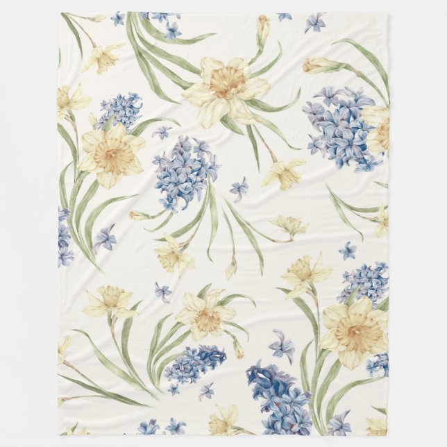 Couverture Polaire Chute Floral Léger I Fleece Blanket-Automne Floral (Devant)