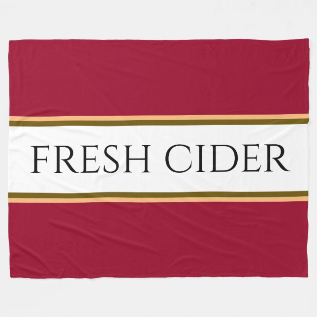 Couverture Polaire CIDER FRAIS Coloré Pomme rouge Blancs (Devant (Horizontal))