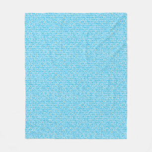 Couverture Polaire Ciel Bleu Clair & Blanc Motif Floral Ditsy Aquarel