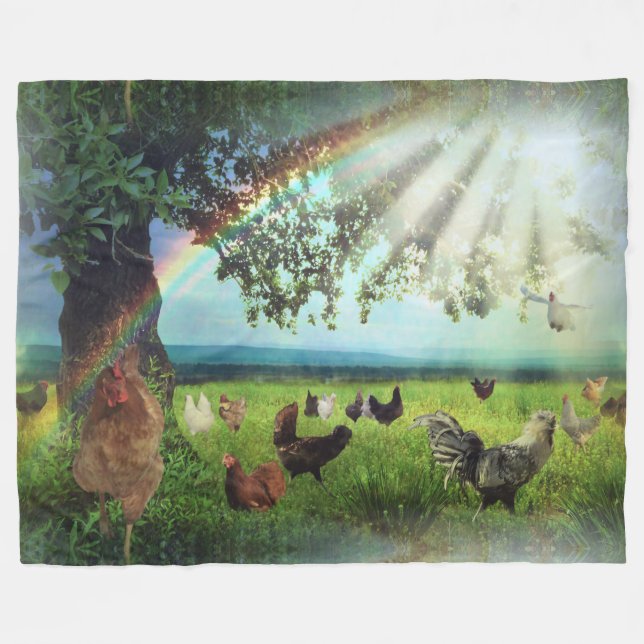 Couverture Polaire Ciel de poulet (Devant (Horizontal))