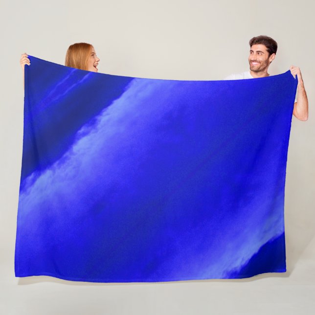 Couverture Polaire Ciel en bleu profond (En situation)