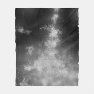 Couverture Polaire Ciel nocturne gris monochrome