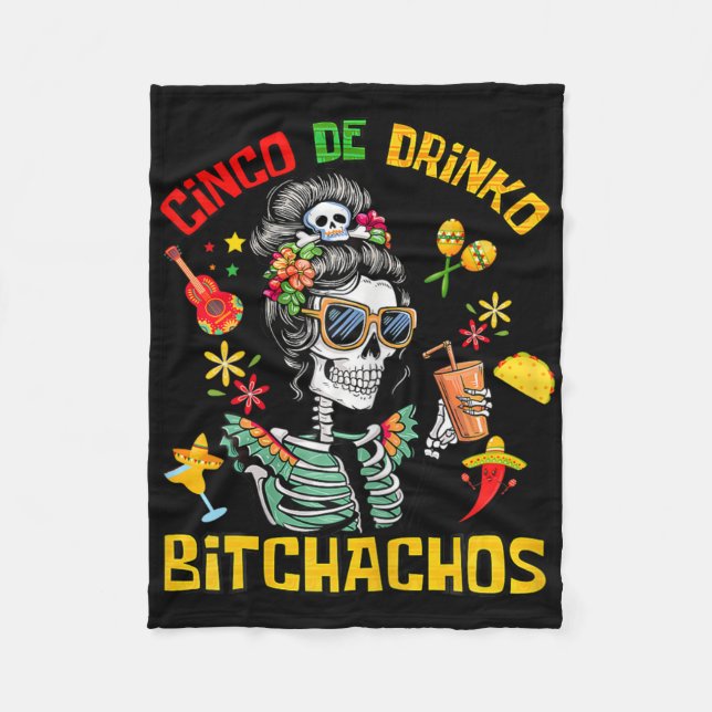 Couverture Polaire Cinco De Drinko Achos Cinco De Mayo Boire (Devant)