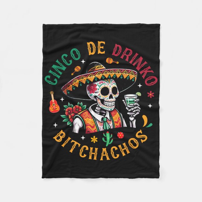 Couverture Polaire Cinco De Drinko Achos Drôle Cinco De Mayo Boire (Devant)