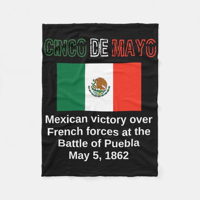 Couverture Polaire Cinco De Mayo Byttle De Puebla Mai 5 Cinco Mexicai (Devant)