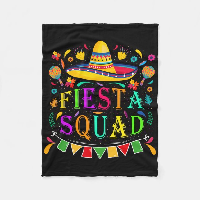 Couverture Polaire Cinco De Mayo Fiesta Squad Parti Mexicain Cinco De (Devant)