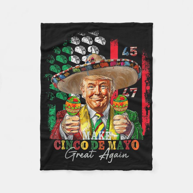Couverture Polaire Cinco De Mayo Rendre Trump À Cinco De Mayo (Devant)