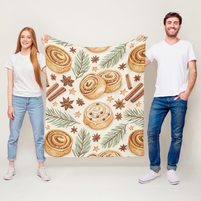 Couverture Polaire Cinnamon Rolls and Spices - Holiday Baking (En situation)