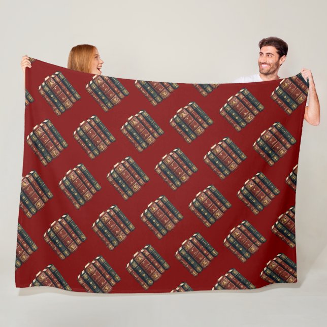 Couverture Polaire Cinq Anneaux Motif de Pochoir Découpé du Pentateuq (En situation)