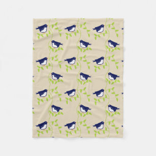Couverture Polaire Cinquante-quatre-vingt-dix - deux oiseaux bleus je