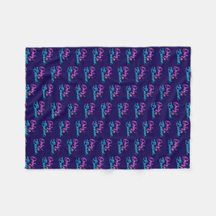 Couverture Polaire Citation chrétienne Only Believe sur fond bleu fon