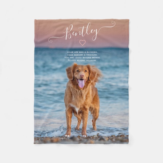 Couverture Polaire Citation commémorative pour animaux de compagnie C (Devant)