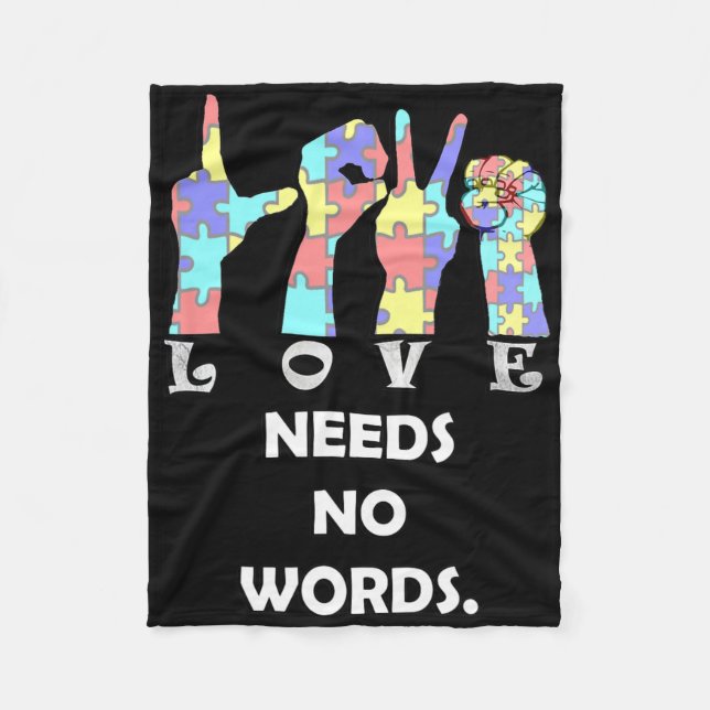 Couverture Polaire Citation d'acceptation Asl L'amour n'a pas besoin  (Devant)