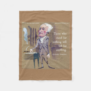 Couverture Polaire Citation d'Alexander Hamilton "Se tenir debout pou