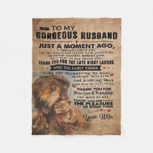 Couverture Polaire Citation d'amour pour mari Bel cadeau