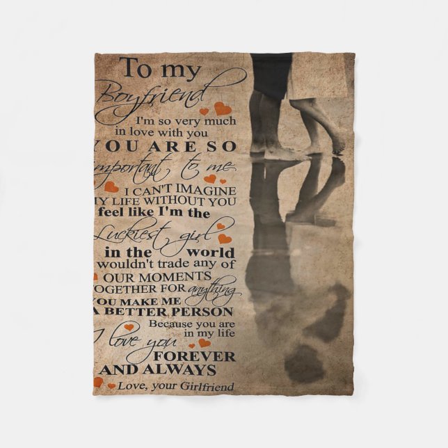 Couverture Polaire Citation d'amour pour petit ami | Drôle cadeau pou (Devant)