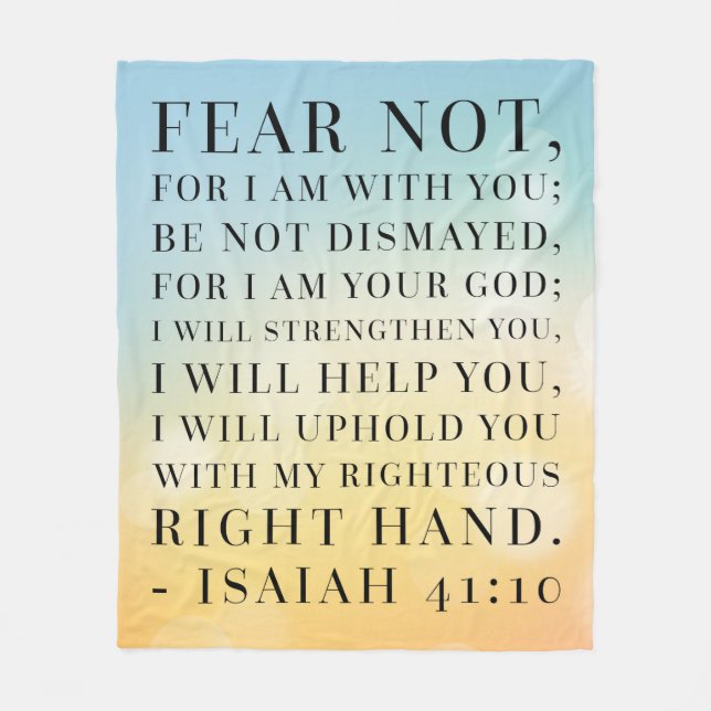 Couverture Polaire Citation de bible de 41:10 d'Isaïe (Devant)