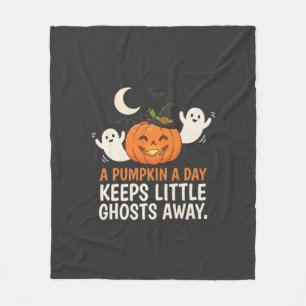 Couverture Polaire Citation de citrouille fantôme Halloween Design_1