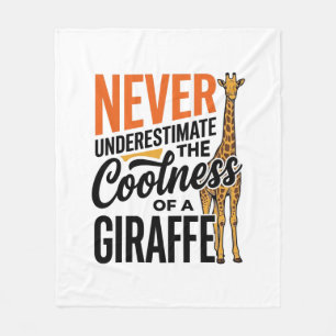 Couverture Polaire Citation de girafe drôle design vintage vecteur T-