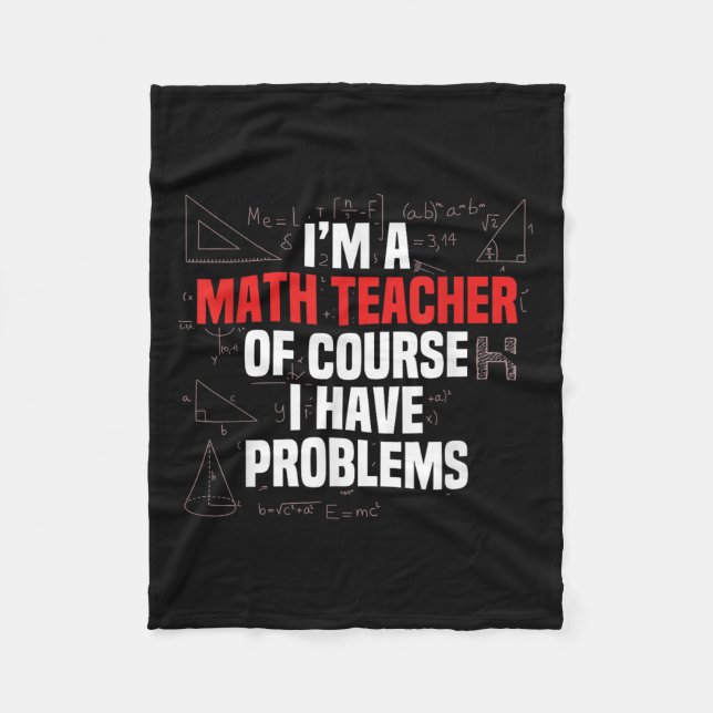 Couverture Polaire Citation de maths drôle Mathématiques Cher profess (Devant)