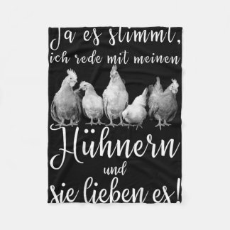 Couverture Polaire Citation de poulet drôle Je parle avec mes poules 