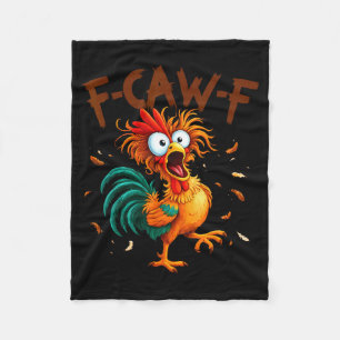 Couverture Polaire Citation de poulet F-caw-f Coq Fcawf Drôle Fawk Of