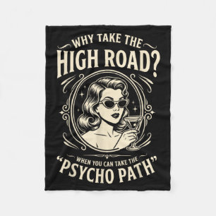 Couverture Polaire Citation de psychopathe drôle humour sarcastique r