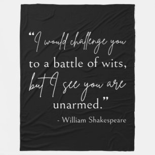 Couverture Polaire Citation De Shakespeare - Bataille De Wits II