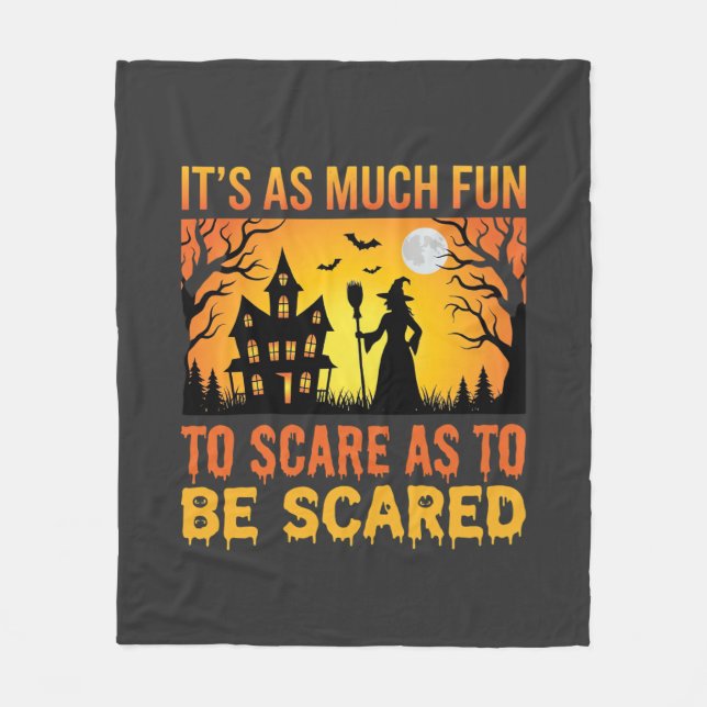 Couverture Polaire Citation de sorcière de maison hantée Halloween (Devant)