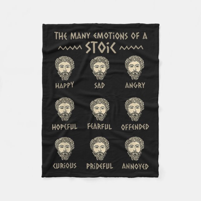 Couverture Polaire Citation de stoïcisme masculin Marcus Aurelius Phi (Devant)