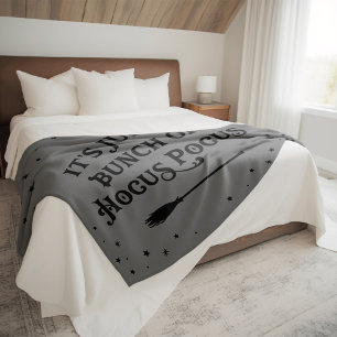 Couverture Polaire Citation d'Halloween gris Pocus Hocus