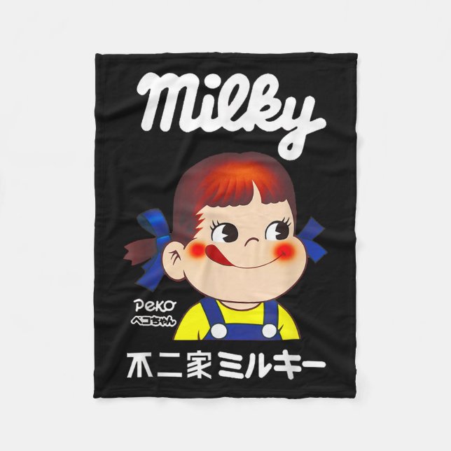 Couverture Polaire Citation drôle bébé fille mignonne rétro Milky Mèm (Devant)