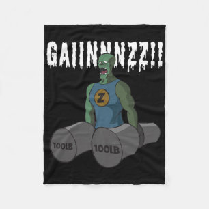 Couverture Polaire Citation Drôle Bodybuilding Gym-zombies veut un ga