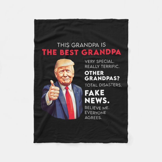 Couverture Polaire Citation Drôle De Donald Trump Pour Grand-Père Con (Devant)