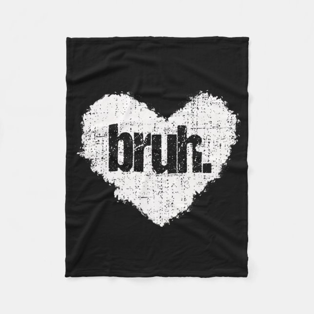 Couverture Polaire Citation drôle de mème Bruh salutation frère adole (Devant)