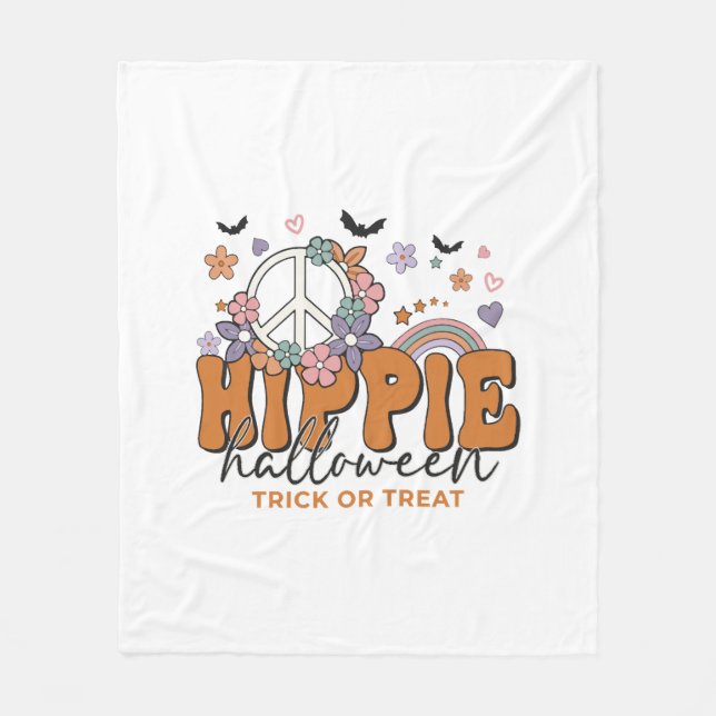 Couverture Polaire Citation drôle d'Halloween Hippie Halloween (Devant)