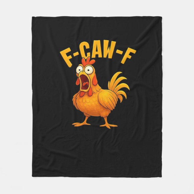 Couverture Polaire Citation drôle essentielle de poulet F-Caw-F (Devant)