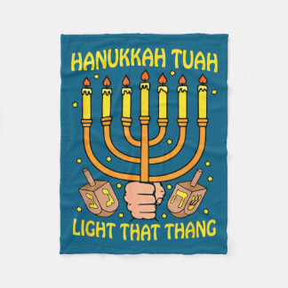Couverture Polaire Citation drôle Hanukkah Tuah Allume Ça Conception 