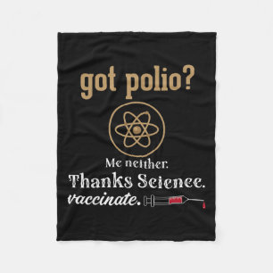 Couverture Polaire Citation graphique de l'Humour amusant vacciné Sci