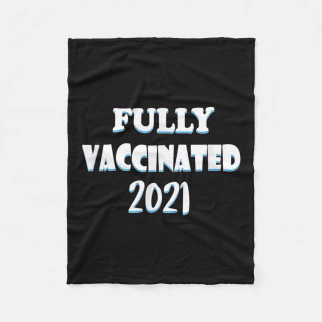 Couverture Polaire Citation Graphique Funny Vaccinée Pro Vacciné 2021 (Devant)