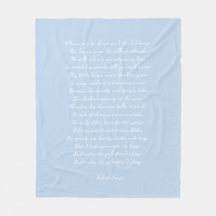 Couverture Polaire Citation personnalisée en bleu pâle Poème Parole d