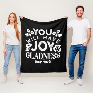 Couverture Polaire Citations de foi et de bonheur – Joie et Allégress