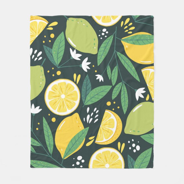 Couverture Polaire Citron Abstrait : Art Moderne Sans Seamless. (Devant)