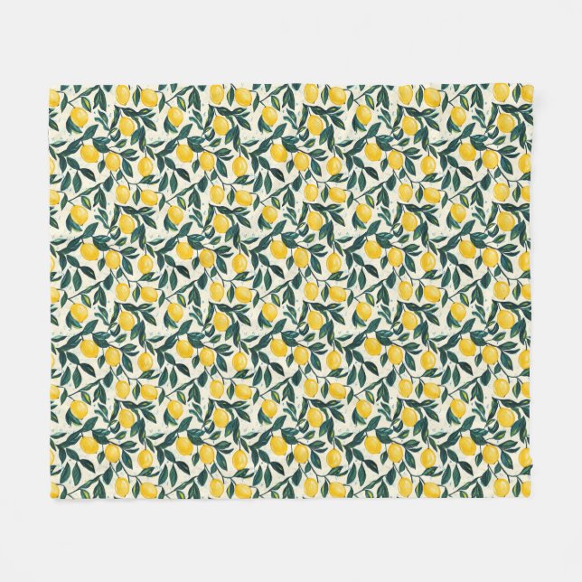 Couverture Polaire Citron jaune clair méditerranéen (Devant (Horizontal))