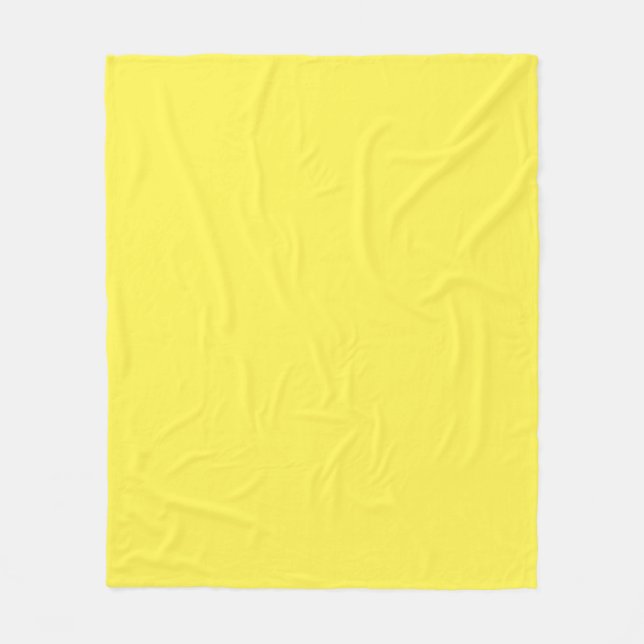 Couverture Polaire Citron jaune simple couleur (Devant)