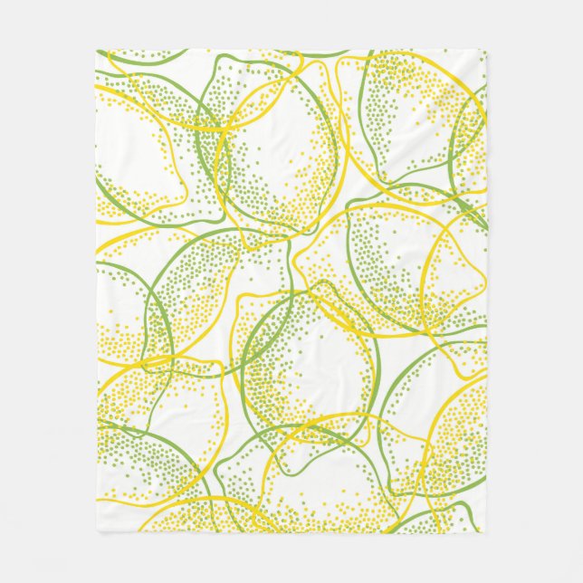 Couverture Polaire Citrons et Limes : Motif frais. (Devant)